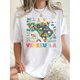 thumbnail image 2 of Women's Fun & Colorful Graphic Tee - Casual Round Neck Short Sleeve T-Shirt, Stretchy Polyester Blend, Machine Washable - Perfect for Summer, 2 of 8