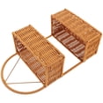 thumbnail image 3 of TEHAUX  Hanging Bathroom Wicker Basket Indoor Wall Storage Decoration Toiletry, 3 of 8