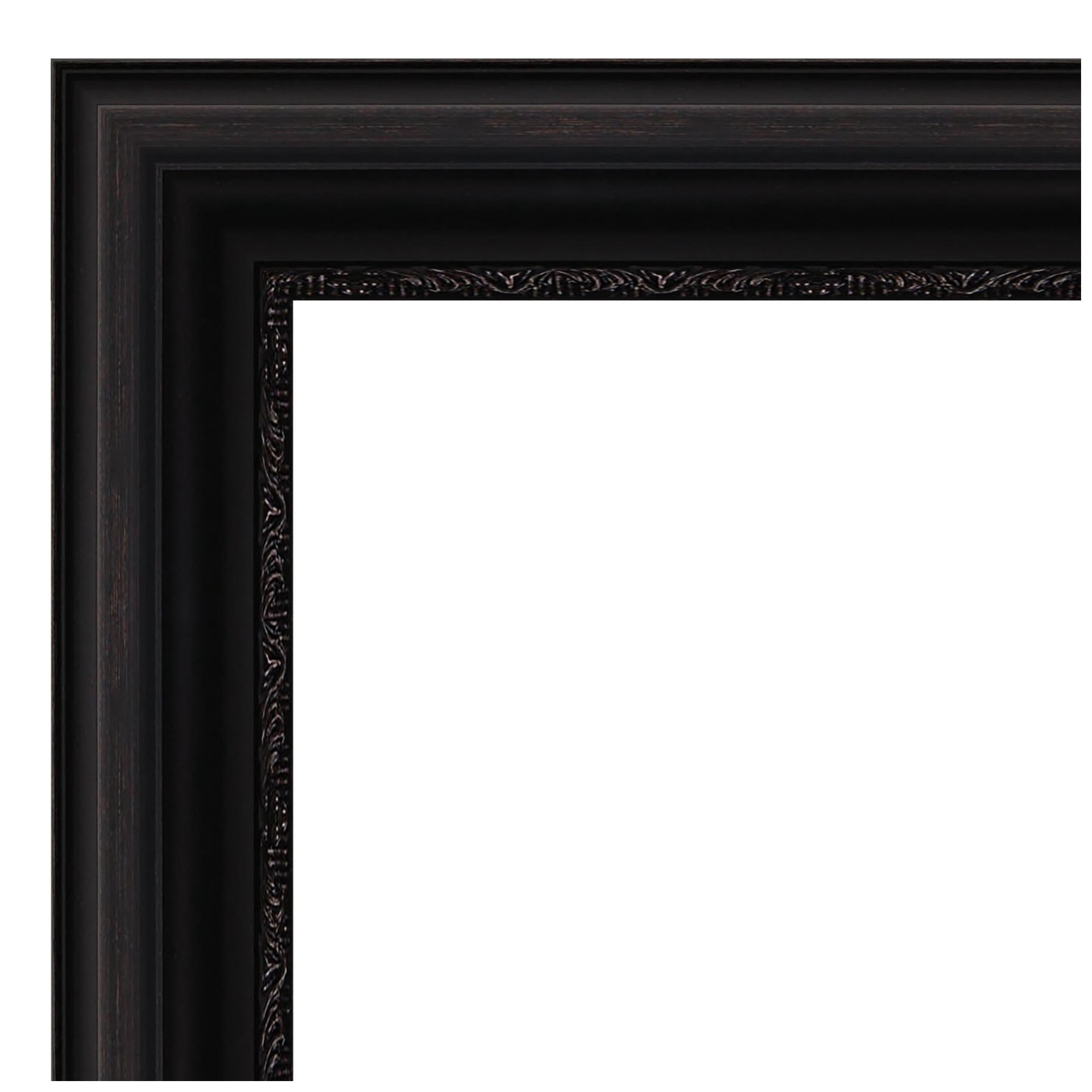 Amanti Art Natural Cork Board Framed Parlor Black Bulletin Board 30 in. x 22 in.