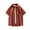 Red, variant on Flannel Shirts Men's Lapel Short Sleeved Plaid Top Shirt Short Sleeved Lapel Top/shirt Black L