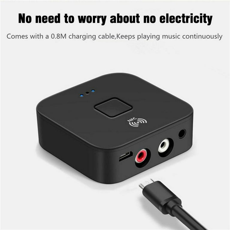 2 IN 1 Bluetooth 5.0 Audio Transmitter Receiver 3.5mm Wireless Adapter  Stereo Audio Dongle For TV Car /Home Speakers 