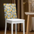 thumbnail image 2 of Xoenoiee Lemon Flower Print Chair Back Covers for Dining Chairs, Washable Stretchable Chair Slipcover Easy Install Back Chairs Protector for Wedding Party, 1 Pack, 2 of 7