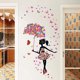 thumbnail image 2 of Pegatinas de pared removibles para niñas bailando románticas, calcomanías de pared removibles para niños, dormitorio, pegatinas decorativas de hadas y flores de mariposa DIY, 2 of 4
