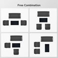 thumbnail image 4 of 4-Piece Patio Conversation Sets,Asofer Outdoor Sectional Furniture with Coffee Table,Loveseat and Rocking chair,Gray, 4 of 11