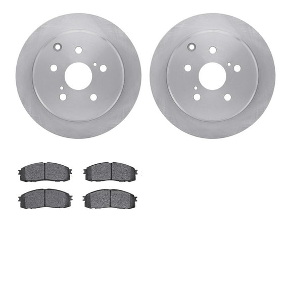 Dynamic Friction Company Rear Brake Rotors with 5000 Advanced Brake Pads 6502-76534
