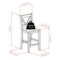 thumbnail image 3 of Winsome 3-Piece Kitchen Island Table with 2 V-Back Stool - 94364, 3 of 9