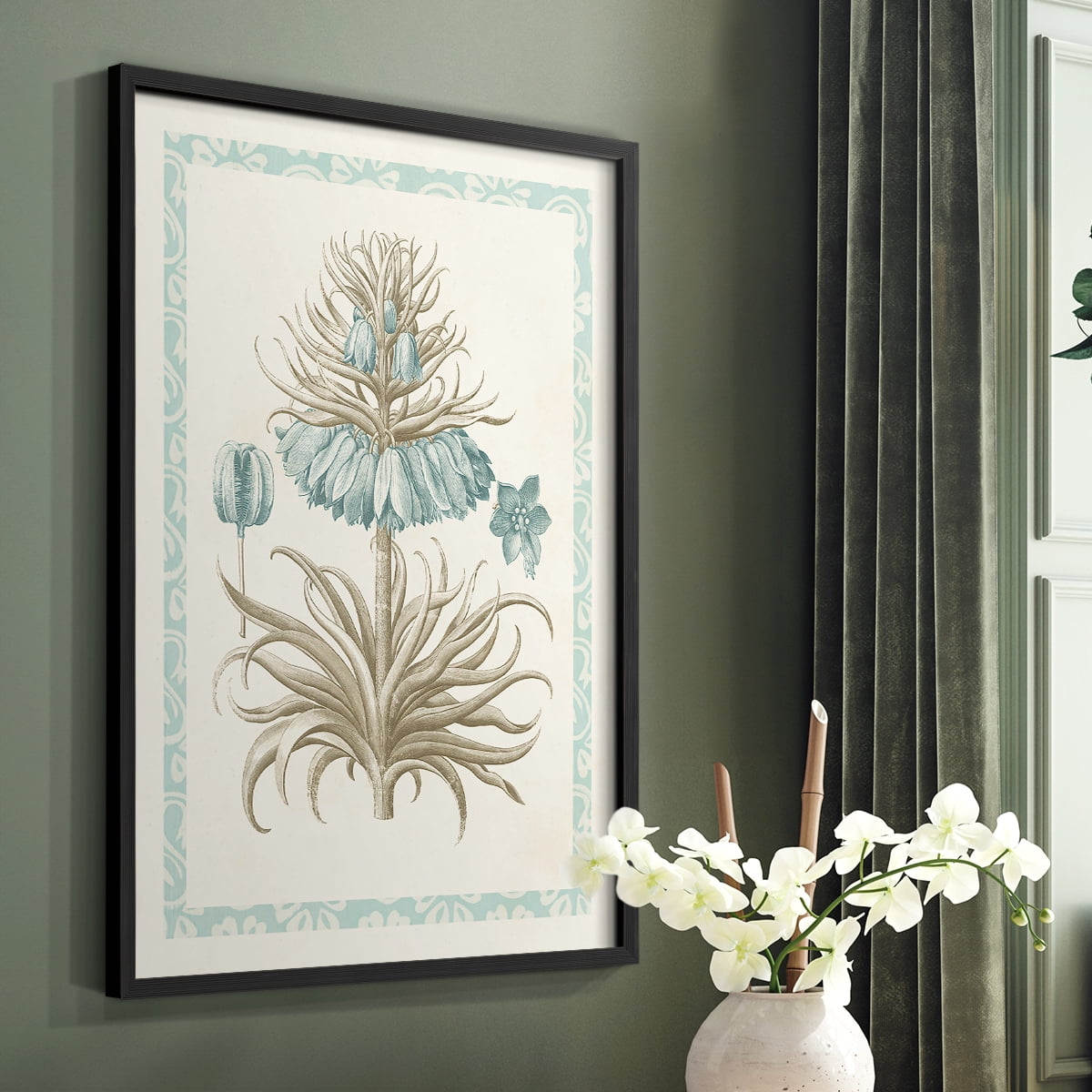 Willow Blue Besler II Framed Print - Solid Wood in Single Picture Frame Solid Wood 2 Framed Print