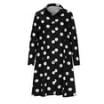 thumbnail image 5 of IROINNID Long Sleeve Dress for Women Strapless Round Neckline Shift Dress Print Mid-length Dresses Sleeve Dresses Discount,Black, 5 of 6
