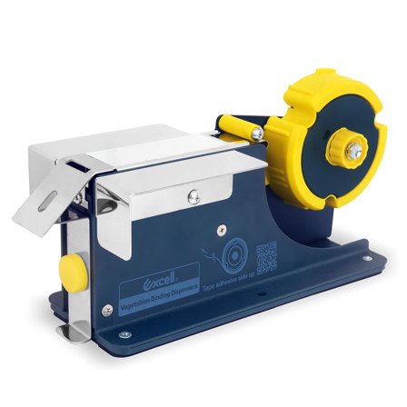 Excell TriCore Vegetable Wrappers Bag Sealer Tape Dispenser with Safety Lock for Farmers Market, Super Market