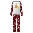 thumbnail image 5 of Odeerbi Christmas Pajamas for Family Holiday Long Sleeve Family Christmas Pajamas Matching Sets Kids Christmas Plaid Printed Blouse Tops + Pants Sleepwear Family Matching PJs Set Red, 5 of 6