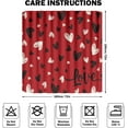 thumbnail image 6 of 72x72 Inch Valentine''s Day Shower Curtain Red Black Hearts Love Bath Curtain Sets Waterproof Valentines Fabric Shower Curtains for Bedroom Livingroom Bathroom Decor with Hooks, 6 of 6