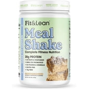 Fit & Lean Meal Shake, Fat Burning Meal Replacement, 20g Protein, 11g Fiber, Probiotics, Metabolism Support, Coffee Crumb Cake, 10 Servings