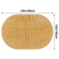 thumbnail image 5 of NOMADIC NOOK 2 Pcs Oval Shaggy Bath Mats Absorbent Soft Bathroom Rugs Khaki 16" x 24", 5 of 6