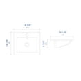 thumbnail image 2 of ALFI brand ABC801 White 17" Square Drop In Ceramic Sink with Faucet Hole, 2 of 11