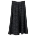 thumbnail image 1 of Besolor Jupe Chandail en Tricot pour Femme Décontractée Unie Extensible Taille Haute Plissée Ligne A Automne Hiver Jupes Midi, 1 of 4