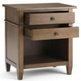 thumbnail image 5 of Simpli Home Carlton 24 inch Wide Solid Wood Bedside Table in Rustic Natural Aged Brown, 5 of 7