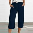thumbnail image 2 of Women Fashion Straight Leg Casual Pants High Waist Sports Loose Pants, 2 of 5