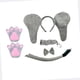 thumbnail image 5 of Kids Hairband Set de Orejas Disfraz Elefante para Niños con Diadema Nariz Cola Pajarita Tela Cómoda Reutilizable Adecuado para Fiestas Temáticas 5 piezas, 5 of 10