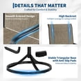 thumbnail image 2 of Set of 2 Outdoor Swivel Patio Chairs, All-Weather Textilene Swivel Rocker Dining Chairs with Metal Frame, 2 of 6