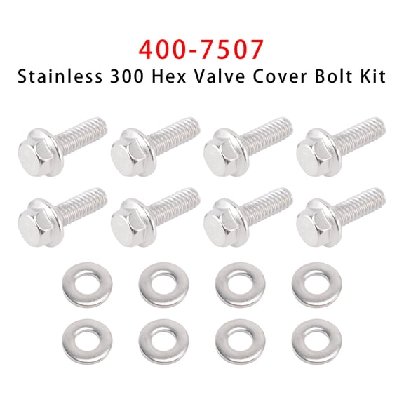 400-7507 Stainless 300 Hex Valve Cover Bolt Kit