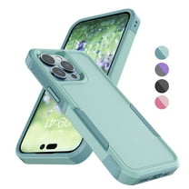 For Apple iphone 14 Pro Phone Case, Ebizware Heavy Duty Shockproof Case [Military Grade Drop Tested] Dual Layer Full Body Protective Cover for iphone 14 Pro - Mint Green