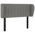 thumbnail image 2 of vidaXL Headboard with Ears Dark Gray 40.6"x9.1"x30.7"/34.6" Fabric, 2 of 29
