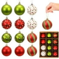 thumbnail image 2 of 12 Pcs 2.4" Inch Christmas Ball Ornaments Glittering Plastic Hanging Decorations Elf Balls Swirl Candy Cane Peppermint Red and Green Christmas Tree Pendants for Xmas Tree Decoration, 2 of 6