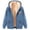 Blue, variant on SELONE Christmas Womens Zip up Sweatshirt Active Santa Claus Fleece Jacket Long Sleeve Tops with Pocket Loose Hoodies
