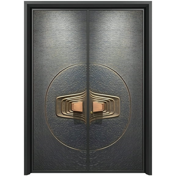 Fireproof and explosion-proof cast aluminum door villa door double door rural self-built houses to enter the household anti-theft copper custom