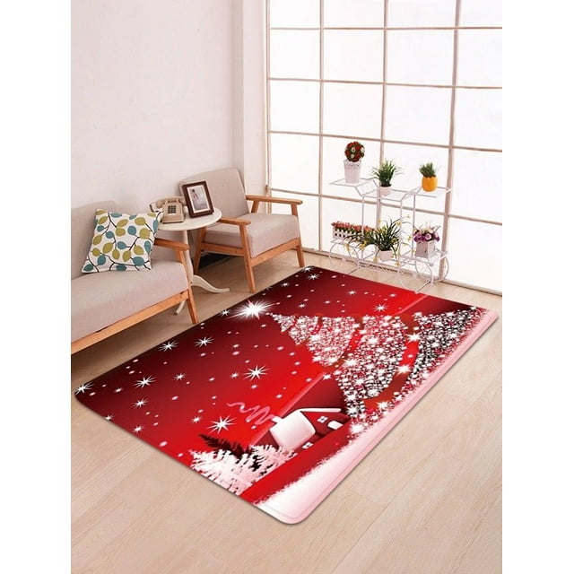 LSFYSZD Christmas Carpet, NonSlip Mat Rugs, Festival Home Decor, Xmas