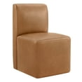 thumbnail image 5 of Spruce & Spring Upholstered Dining Chairs with Hidden Casters Set of 2, Cognac, 5 of 14