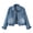 🔥 Blue_New, variant on Collared Long Sleeve Solid Denim Jacket For Women, Classic Front Pocket Casual Jean Outer Coat, Versatile Vintage Layering Outerwear For Spring Fall Daily Street Wear Sky Blue XXL