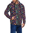thumbnail image 2 of Uemuo mushroom color Skull for Men's Fashion Full-zip Hoodies & Sweatshirts with Kangaroo Pocket, Zip-up Hooded Sweatshirt, Moisture Wicking & Breathable-X-Large, 2 of 5