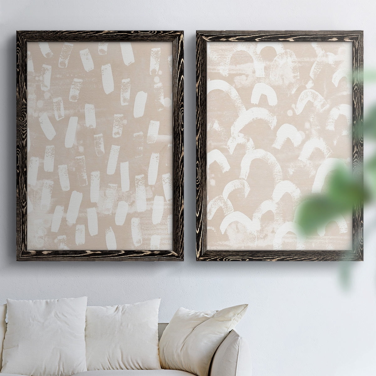 Earth Etching I - Premium Framed Canvas 2 Piece Set - Ready to Hang