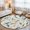 Blue, variant on Round Rugs 6Ft, Tropical Leaves Round Area Rug Washable Indoor Throw Carpet, Modern Simple Abstract Botanical Watercolor Soft Non Slip Circle Rug for Office Cabinet Home Decor Aesthetic