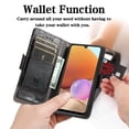 thumbnail image 6 of SaniMore Magnetic Clasp Wallet Case for Samsung Galaxy A53 5G with Cash & Card Slots, RFID Blocking Soft TPU + PU Leather Shockproof Protective Cover with Folio Flip Kickstand Shell, Black, 6 of 7