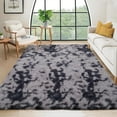 thumbnail image 2 of 9x12 Tie-Dye Dark Grey Shag Rug, 2 of 8