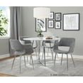 thumbnail image 3 of Margarite Chair, Upholstered Dining Chairs, Mid-Century Modern Dining Chair, Kitchen Chairs for Dining Table, Dining Chairs Set of 2 (Grey Fabric), 3 of 6