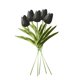 thumbnail image 1 of Mini flor artificial oficina en casa decoración floral banquete de boda decorativa PU flor falsa, negro 5 piezas sidaley ZHF0582-03B, 1 of 6