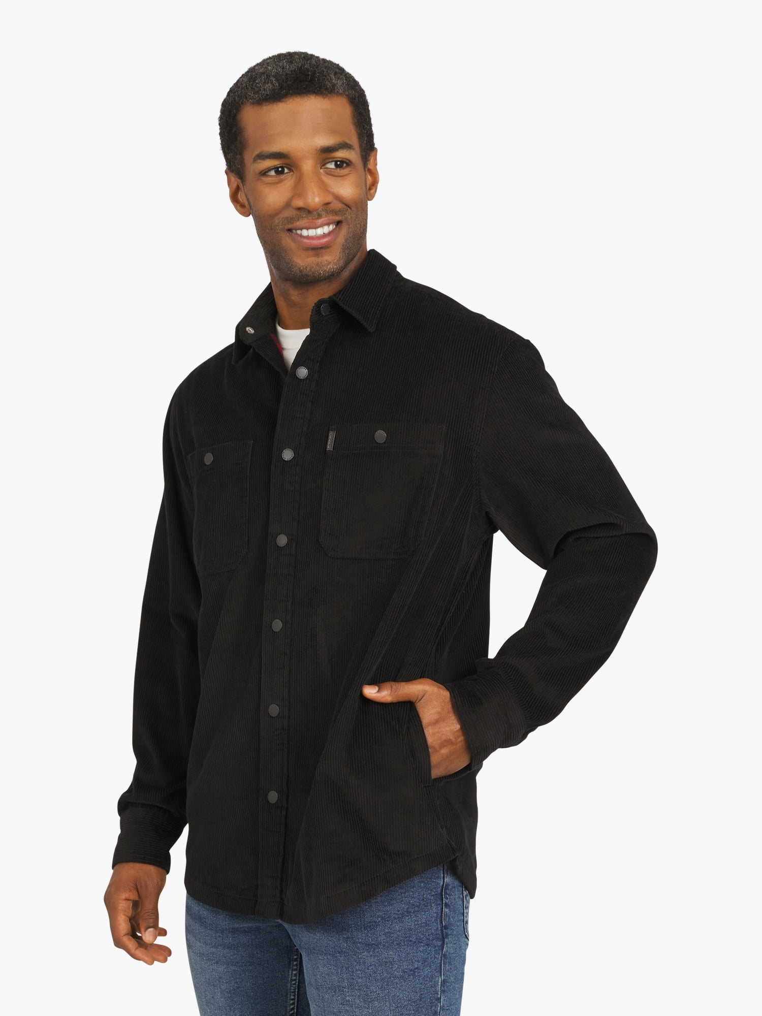 Chaps Men's & Big Men's Corduroy Flannel Lined Shirt, Sizes S-3XL
