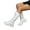 1White, variant on Mid Calf Riding Boots for Women Fashion Leather Platform Lace up Zipper Long Combat Booties