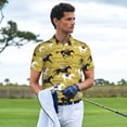 thumbnail image 5 of Balery Horsemen In Horseraces Printed Men’s Short Sleeve Polo Shirt, Midweight Men's Shirt,Golf Polo shirts -X-Large, 5 of 8