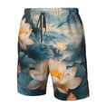 thumbnail image 4 of Vsdgher Mountain Lotus Serenity Men's Beach Shorts, Surfing shorts, Swim trunks, Quick Dry Swim Trunks for Surfing Beach Fun -Medium, 4 of 6