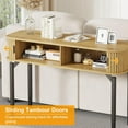 thumbnail image 7 of Console Table with Storage,47'Wood Sofa Table with Fluted Sliding Door,Foyer Table Entryway Table with Storage Space,Display Shelf for Living Room,Couch,Hallway,Foyer, 7 of 7