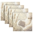 thumbnail image 5 of Qxltty White Bear Enjoying The Sunshine Napkins 20×20in Perfect for Parties Dinners Weddings Cocktail Housewarming Cloth Napkins Set of 6, 5 of 8