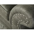 thumbnail image 6 of Roundhill  Leinster Nailhead Sofa, Loveseat, and Chair 3-piece Set, Faux Leather, Stone Gray, 6 of 9