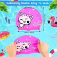 thumbnail image 2 of 3 Pieces Kids Silicone Swim Caps Waterproof Bathing Caps Baby Swimming Cap Cartoon Toddler Swim Hats for Short and Long Hair Children Boys Girls, 2 of 4