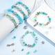 thumbnail image 4 of 1 caja con 6 juegos de pulseras oceánicas para hacer pulseras hawaianas de verano, tobilleras con cuentas de animales marinos, cuentas de vidrio azul y conchas marinas., 4 of 6