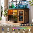 thumbnail image 5 of Aheaplus 55-75 Gallon Aquarium Stand with Power Outlets & LED Light, Reversible Fish Tank Stand with Cabinet for Fish Tank Accessories Storage, Heavy Duty Metal Frame, 880LBS Capacity, Rustic Brown, 5 of 7