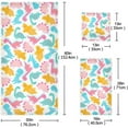 thumbnail image 2 of Coolnut 3 PCS Towel Cute Cartoon Dinosaur Cotton Bath Towel Set (1 Bath Towel, 1 Hand Towel, 1 Washcloth) for Bathroom, Super Soft and Quick Dry Towels, 2 of 6